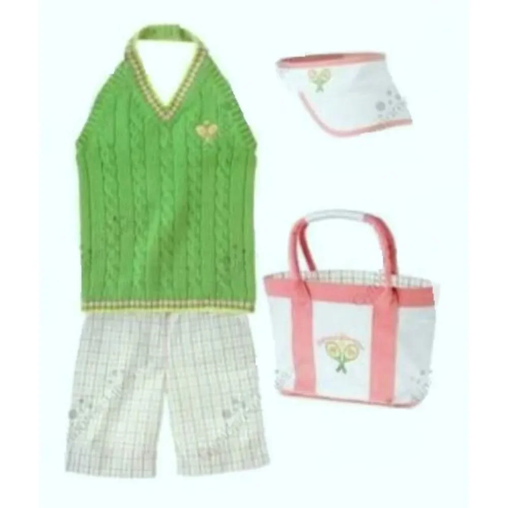 NEW Gymboree girls preppy sweater halter tank top shirt green pink tennis 6 7